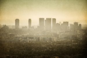 Rusty Los Angeles under smog